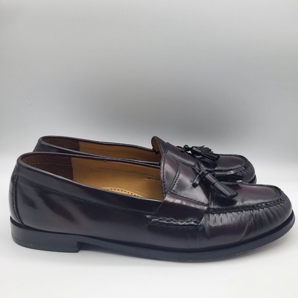 Cole Haan Burgundy Tassel Loafers - Picture 2 of 8